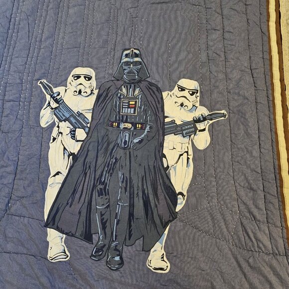 Pottery Barn Star Wars Darth Vader Storm Trooper Twin Quilt Comforter 2012 86x68 - Picture 2 of 13